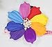 DreamLily Women's Fashion 3 Pcs Hawaiian White Plumeria Flower Foam Hair Clip Balaclavas for Beach (Cosmos(1 Piece))