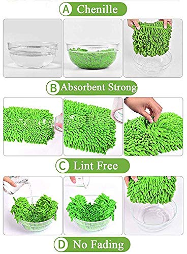 2 in 1 Chenille Microfiber Car Wash Mop Mitt With Long Handle,Car Wash Dust Brush Adjustable Length 24-46 Inch Brush Duster Paint Scratch Free Cleaning Tool Dust Collector Supplies for Washing Car - Thumbnail 4