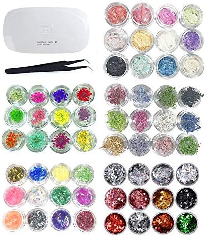 INNICON Jewelry Making Pack Epoxy Resin Glitter Sequins Lamp Tweezers for DIY Necklaces Bracelets Charms Pendants DIY Art Crafts and Decoration Making Decoration Sets