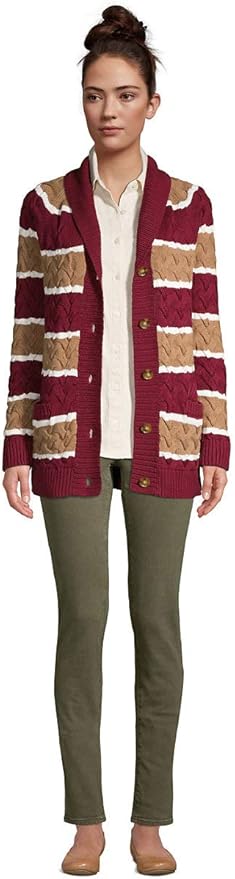 lands end drifter shawl collar cardigan