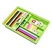 Green Multi Compartment Office Desk Drawer Plastic School Supply Organizer Caddy Tray w/ Sliding Shelf