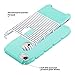 ULAK iPhone 7 Case, Colorful Series Slim Hybrid Dual Layer Scratch Resistant Hard Back Cover Shock Absorbent TPU Bumper Case for Apple iPhone 7 4.7 inch-Minimal Mint Stripes