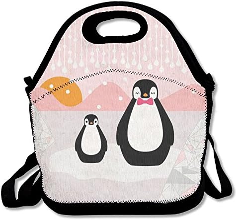 Penguin Insulated Lunch Bag Lunch Tote Bag Travel School Picnic Lunch Box For Men &amp; Women &amp; Kids
