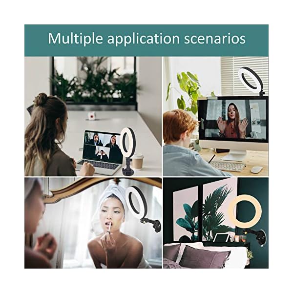 YMCRLUX-Webcam-Lighting-for-Zoom-Calls-Virtual-Meeting-Video-Conferencing-USB-LED-Ring-Light-for-Laptop-Computer-Monitor-Desk-Wall-and-Mirror-with-Suction-Cup YMCRLUX Webcam Lighting for Zoom Calls, Remote Conference, Virtual Meeting, Video Conferencing, USB LED Ring Light for…