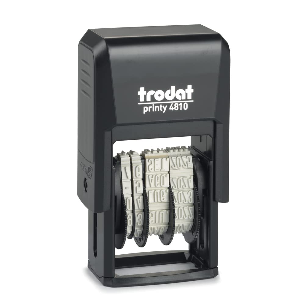 Trodat Rubber Stamp, TR4470 Self Inking Printy 4810, Compact Date, 3.8mm Height