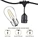 LED Outdoor String Light, Salking Waterproof String Light Patio 48ft Fairy String with 15 x E26 Sockets and Hanging Loops for Indoor/Outdoor String Lights, Commercial String Lights