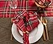 DII Holiday Dining Table & Kitchen Décor Metallic Fabric, Christmas Table Runner, 14x108, Red Tartan Plaid