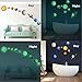 Homics 9pcs Glow in The Dark Planets Wall Decals Peel and Stick Solar System Wall Stickers Luminous DIY Nursery Wall Decor for Kids