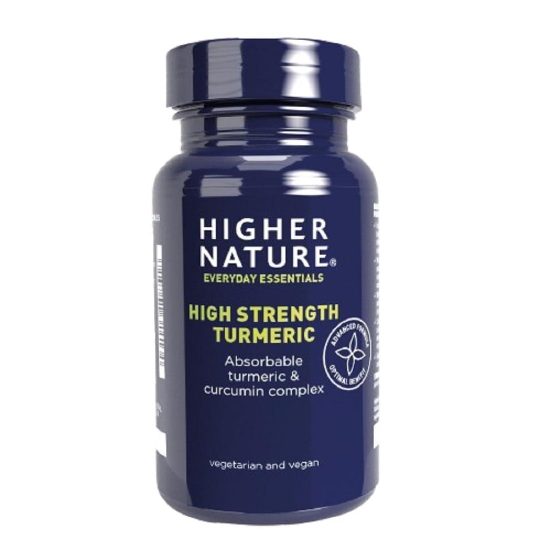 Higher Nature - Turmeric Capsules High Strength - Powerful Support - Tumeric Curcumin Supplement - Vegan - 60 Capsules