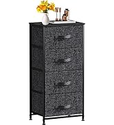 Pipishell 4 Drawer Fabric Dresser Storage Tower, Dresser Chest with Wood Top, Organizer Unit for ...