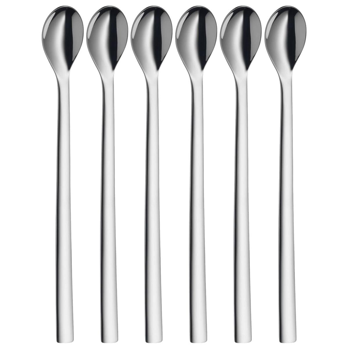 WMF 6-Piece 18/10 Stainless Steel 22 cm Nuova Long Drink Spoon Set, Silver