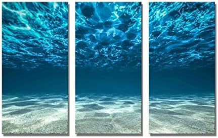 The Decor Shop - Canvas Prints Underwater Sea View Blue Ocean Wall Art Stretched Seascape Artwork for Home Office Decorations