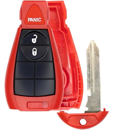 Replacement Key Fob Shell Case For Jeep Grand Cherokee & Commander 2008-2013 (Red, M3N5WY783X) - View #10