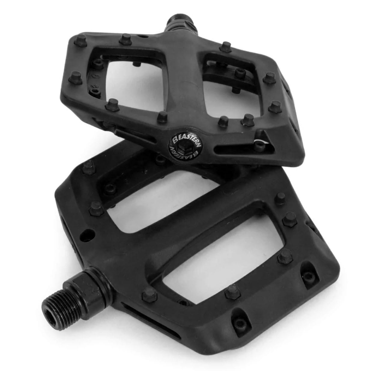 Eastern Nylon Linx Pedals 9/16 - Lightweight, High-Grip MTB & BMX Pedals with Removable Metal Pins, Chromoly Axle for BMX, MTB, Road & Kids Bikes - Black