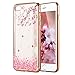 iPhone 8 Plus Case, iPhone 7 Plus Case, LONTECT Floral Flower Clear Design Pattern Printing Soft TPU Gel Slim Back Protective Case Scratch Resistant for Apple iPhone 8 Plus/iPhone 7 Plus