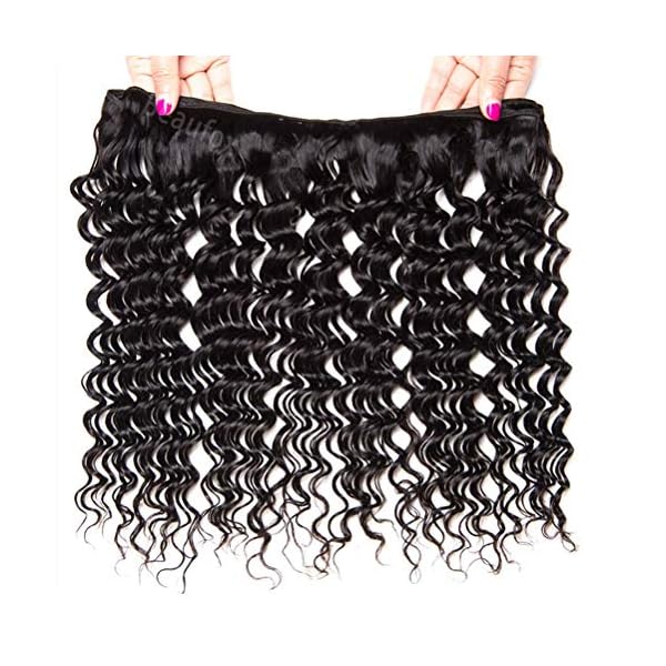 Curly Deep wave Bundles with Closure Human Hair Brazilian Vrigin Hair