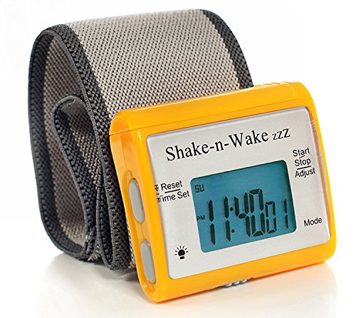 Silent Vibrating Personal Alarm Clock "Shake-N-Wake" (Orange, 1 Alarm Clock)