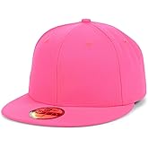 New Era Blank Custom 59FIFTY Fitted Flat Bill Cap, Pink 7 3/8