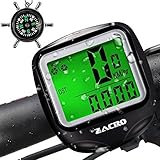Zacro Bike Computer, BS251 Original Wireless Bicycle Speedometer with Backlight, Multi Function Bike Odometer Cycling with Compass Key Ring