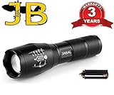 JABAL Indestructible Flashlight Waterproof Mini Cree LED Pocket Tactical 1000 Lumen. This Torch Light 5 Modes with Strobe and SOS. High Military Grade Police use. Great For Hiking, Camping, Biking.