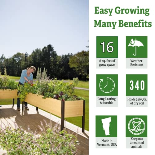 Gardener's Supply Company Raised Garden Bed Elevated Cedar Planter Box