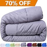 Balichun Twin Goose Down Alternative Comforter, Light Gray