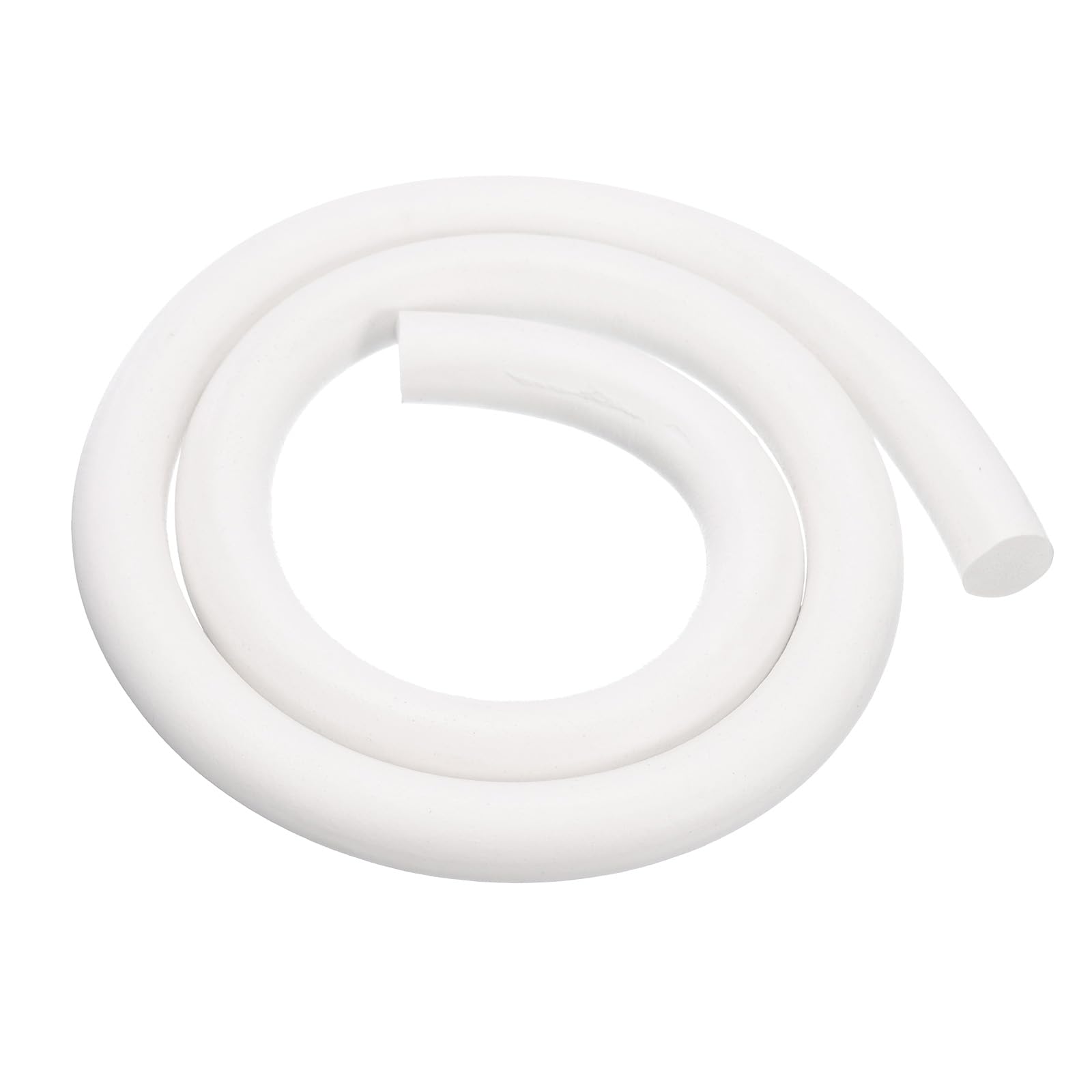 PATIKIL Silicone Foam Seal Strip, 1M(3.28Ft) 20mm(0.79") Dia Round High Density Solid Sponge Rubber Weather Stripping Cord for Sealing Gap Blocker Insulation, White