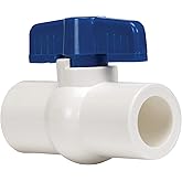 Homewerks VBVP40E3B Ball Valve PVC Schedule 40, x Solvent, 1/2-Inch, 0.5-Inch, Blue