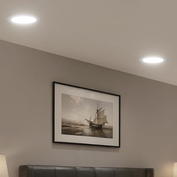 AMICO 16 PACK 6 INCH 5CCT ULTRA-THIN LED RECESSED CEILING LIGHT WITH JUNCTION BOX, 2700K/3000K/4000K/5000K/6000K SELECTABLE, DIMMABLE CAN LIGHT, 1200LM HIGH BRIGHTNESS DOWNLIGHT,15W EQV 130W,ETL
