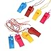 BeautyMood 24Pcs Neon Plastic Whistle Necklaces on Nylon Braided Cord by BeautyMoodTako
