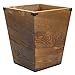 MyGift Dark Brown Torched Wood Design Waste Bin/Small Decorative Trash Can for Bedroom, Bathroom & Office