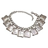 Ten 10 Commandments Charm Bracelet Silver - 10 Tablets