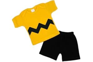 PandoraTees Kids Outfit - Yellow Zig Zag