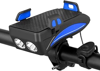 FYLY-3500 mAh USB Wiederaufladbar Fahrrad Handyhalterung, Wasserdicht Fahrrad Lenker Handyhalter, Mit 130 dB Horn und Bike Light, Für 4.0&#34;Bis 6.3&#34;