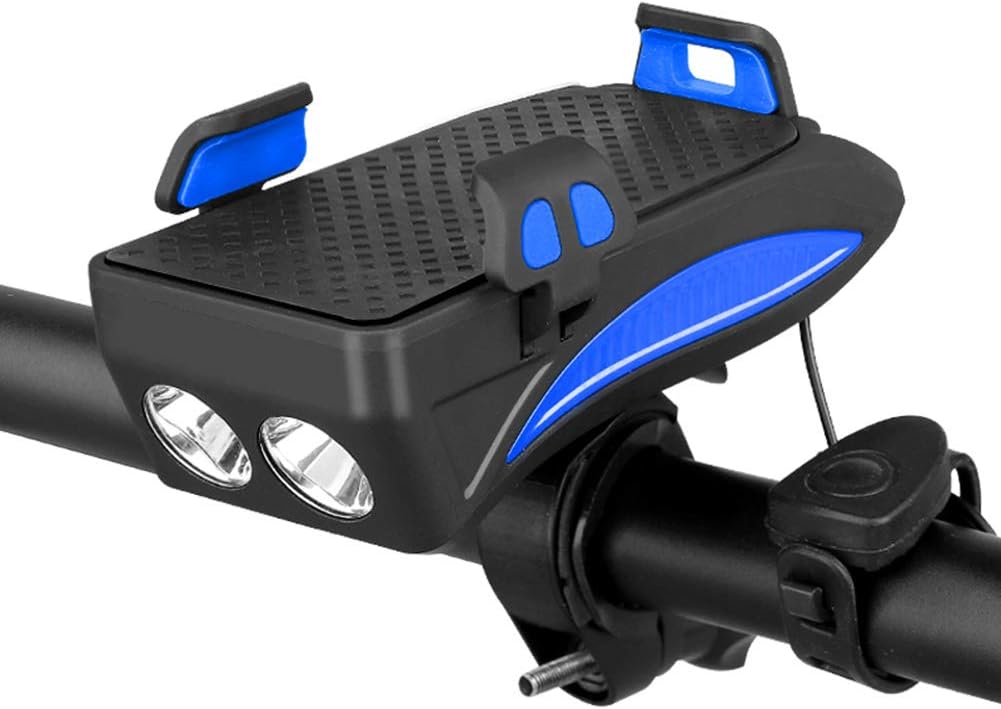 FYLY-3500 mAh USB Wiederaufladbar Fahrrad Handyhalterung, Wasserdicht Fahrrad Lenker Handyhalter, Mit 130 dB Horn und Bike Light, Für 4.0&#34;Bis 6.3&#34;