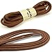 YFINE 31 Inch Round Waxed Dress Shoes Shoelaces Boots Shoe Laces Light Brown (2 Pair)