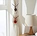 EleCharm 1 Pair Handmade Natural Cotton Thread Spiral Magnetic Curtain Tieback Holdback Clip (Coffee)