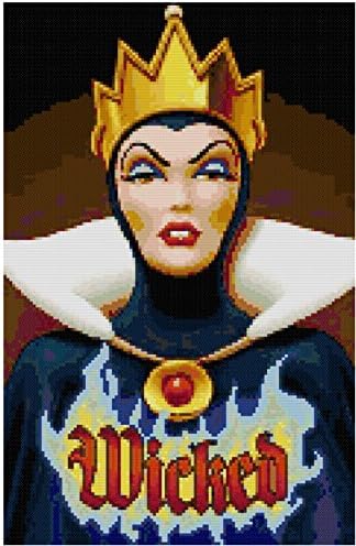 Disney Wicked Witch Counted Cross Stitch Pattern