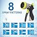 TOONOON 50ft Garden Hose, All New Expandable Water Hose Set with Double Latex Core,3/4 Solid Brass Fittings,Extra Strength Fabric,Flexible Expanding Hose with 8 Function Spray Nozzles,Free Carrying