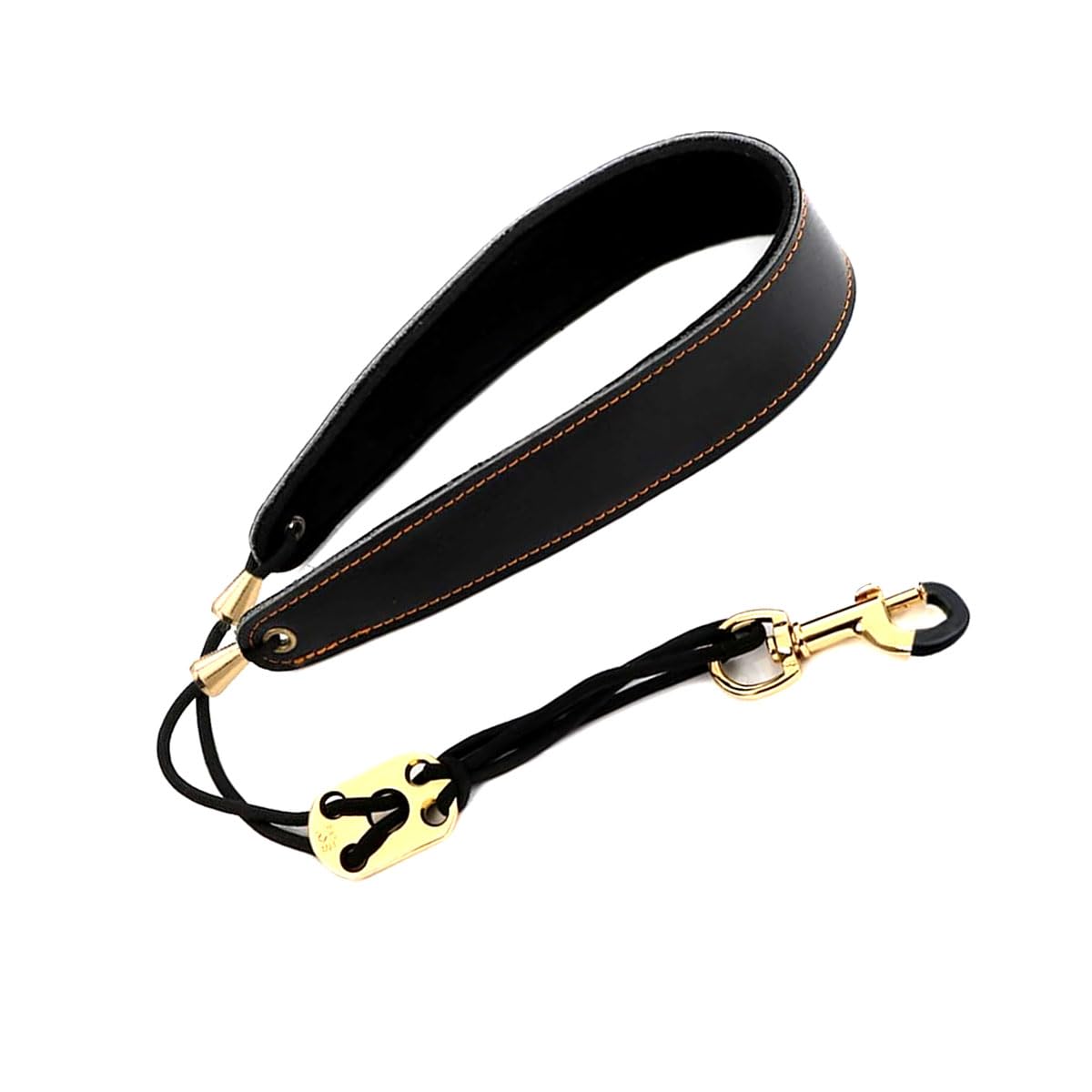 Alnicov Saxophone Neck Strap Professional Saxophone Harness Leather Padded Soft Neck Sling for Serious Saxophone Player