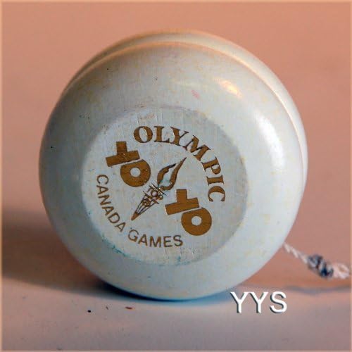 Vintage Collectible Wooden Yo-Yo - Canada Games Olympics-WHITE w/ Gold