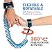 2 Pack Anti Lost Wrist Link, Wimaha Safety Velcro Skin Friendly Cotton Wrist Straps for Kids Toddlers, 2.5M Blue & 1.5M Orange