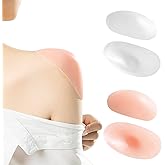 Pravics 2-in-1 Shoulder Pads for Women's Clothing - Silicone Shoulder Enhancers (Transparent & Skin)