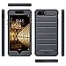 ULAK Compatible with iPhone 8 Plus/iPhone 7 Plus Case, Heavy Duty Shockproof Flexible TPU Bumper Case Durable Anti-Slip Slim Front and Back Hard Protective Cover -Dark Grey