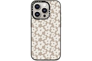 CASETiFY Compact Case for iPhone 15 Pro [2X Military Grade Drop Tested / 4ft Drop Protection] - Natural Flower - Clear Black