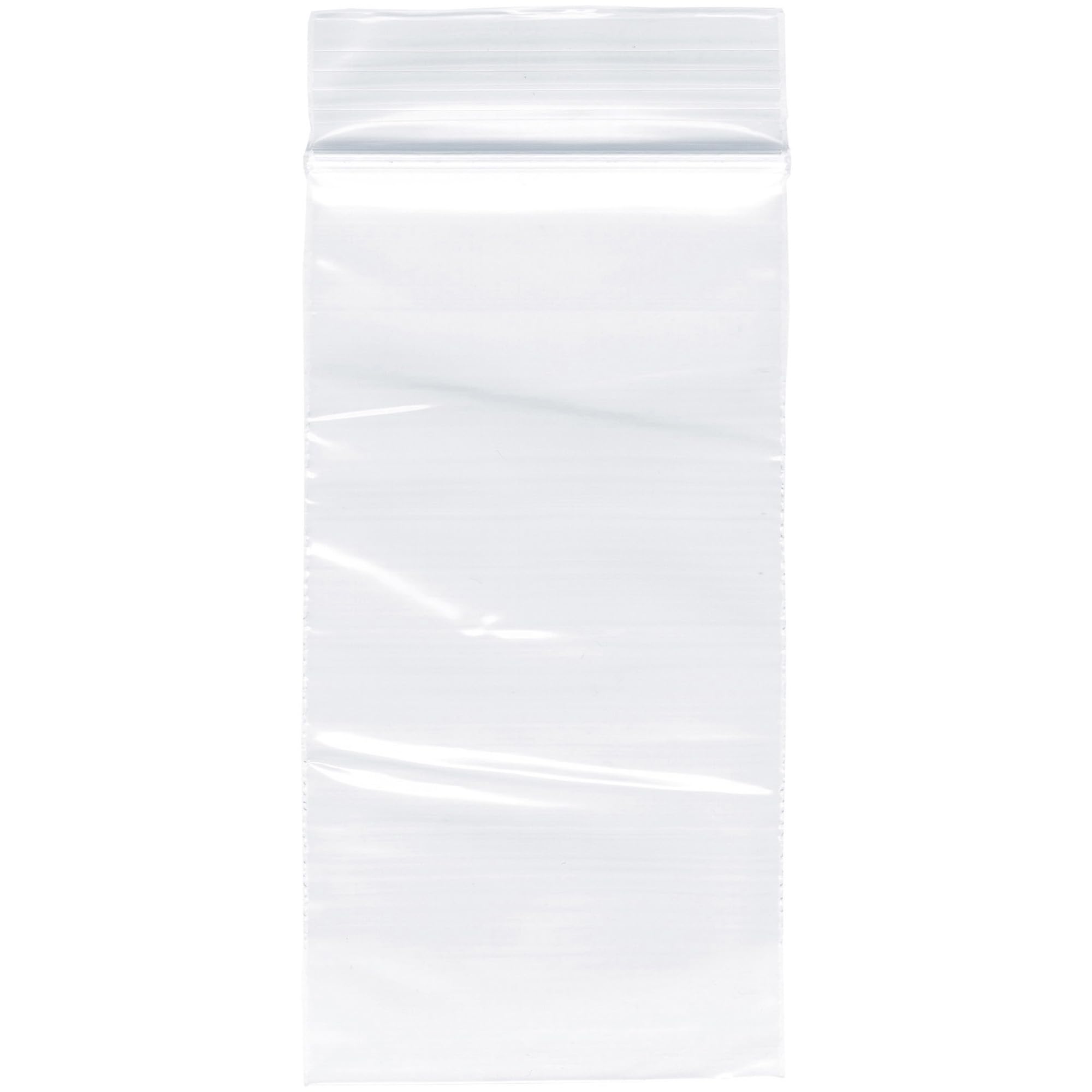 2'' x 4'', 2 Mil Clear Zipper Reclosable Plastic Bags for Packaging, DispenserBag 5 Packs of 100