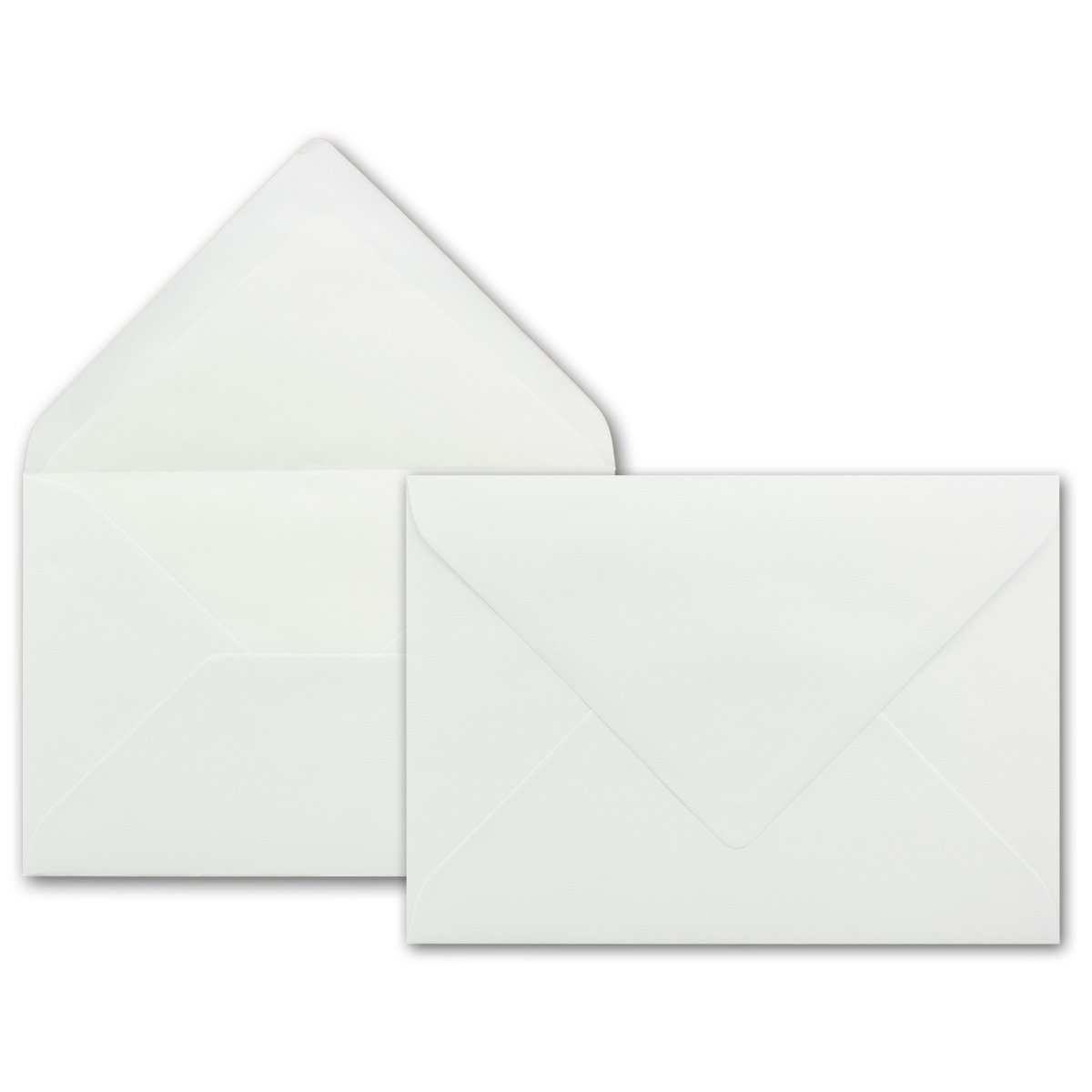 Neuser Brightly Coloured Envelopes B6 176 x 125 mm, Moisture Seal | Fully Lined | Full Package 50 Umschläge 10-White