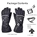 Alritz Battery Heated Gloves for Men Women, 7.4V Rechargeable Winter Warm Gloves Waterproof Insulated Hand Warmers for Indoor Outdoor Sports, Skiing, Climbing, Motorcycle, Three Heating Mode (Large)