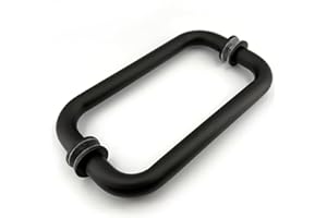 NovaNectar Glass Shower Door Handle, Bathroom Shower Door Replacement Handles, Back to Back 304 Stainless Steel Pull Hardware for Sliding、Frameless Shower Doors Pull Handle (Matte Black, 8 inch)