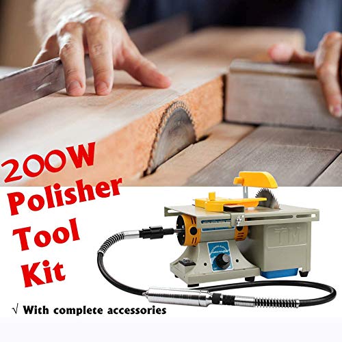 SIRUL Mini-Tischkreissäge, Miniatur-Präzisions-Tischkreissäge, Lapidar Ausrüstung für DIY-Schmuck, Poliermaschine für… – Bild 3